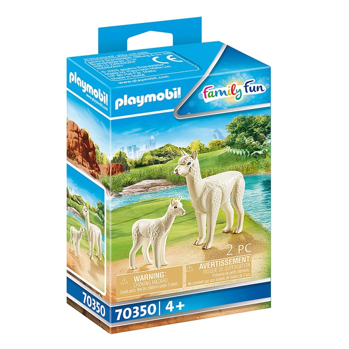Playmobil Family Fun, Large Zoo - Alpaka és a kölyke