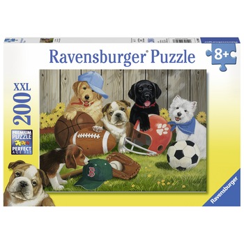 Puzzle Ravensburger XXL - Catelusi sportivi, 200 piese Puzzle Ravensburger XXL - Catelusi sportivi, 200 piese