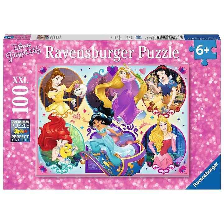 Ravensburger XXL puzzle, 100 db-os - Disney hercegnők