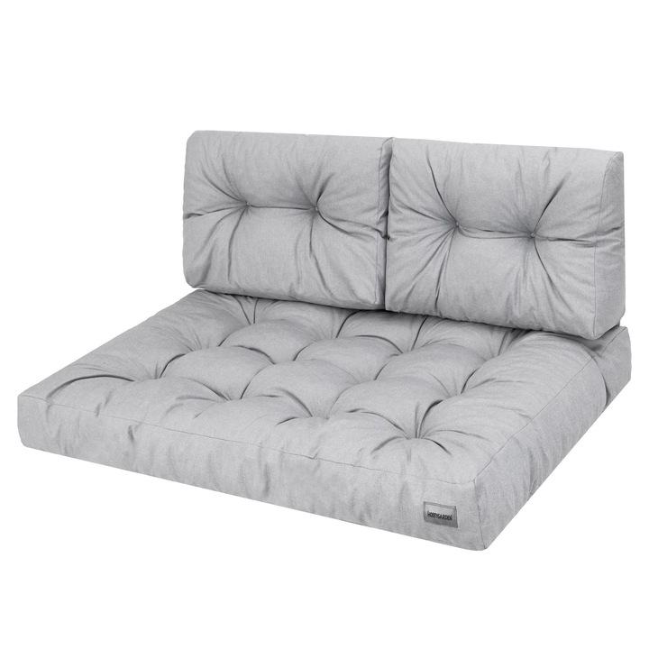 Saltea pentru scaun de gradina "Leo", Ecolen, Gri, 120x80x12 cm