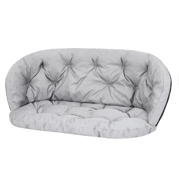 Възглавница за градински стол Ecolen "Amanda Prestige", светло сиво, размер L - 150x38 см, Hobbydog