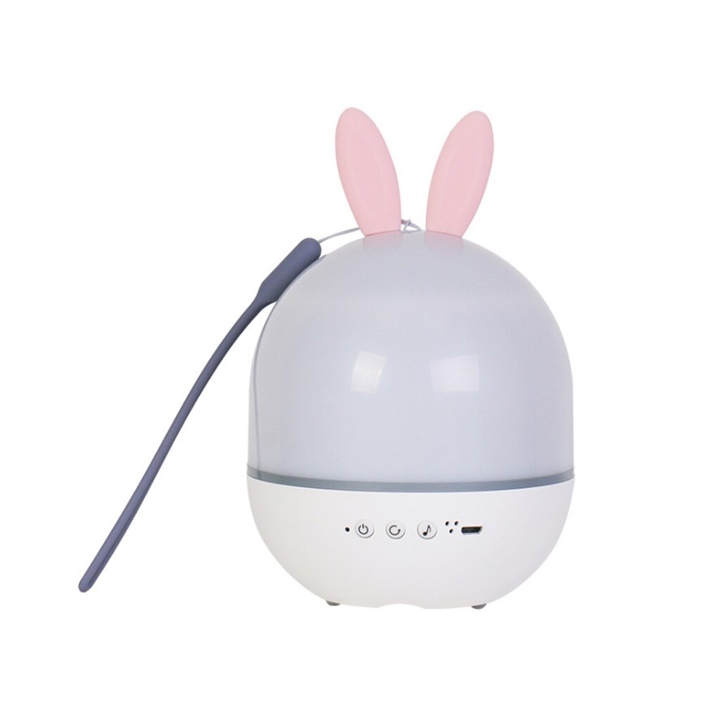 Lampa de veghe model iepuras, LED, ABS, Alb/Roz