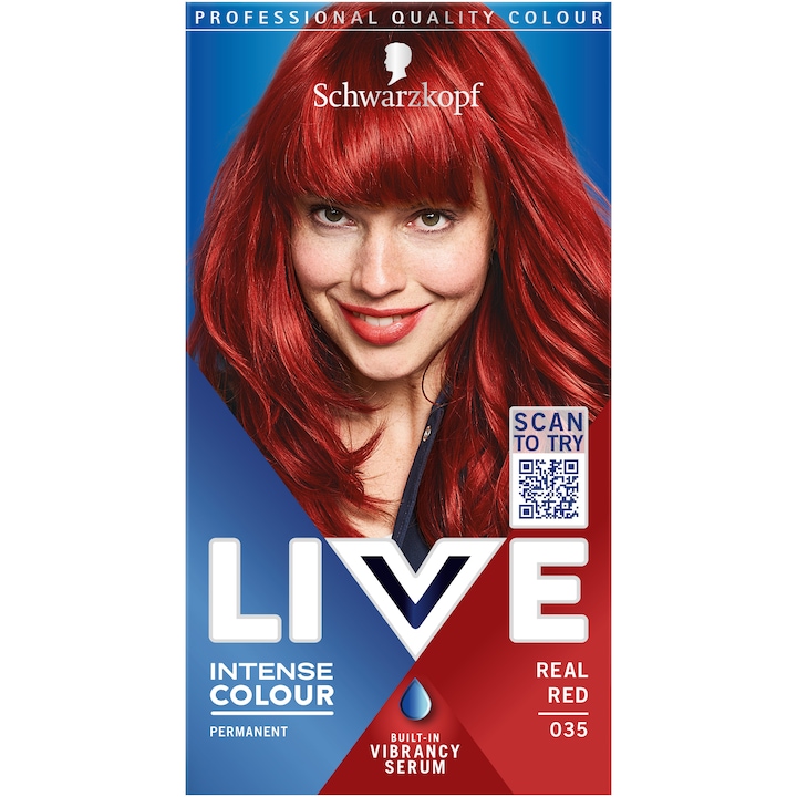 Vopsea de par Schwarzkopf Live Intense 035 Rosu Aprins, 142.5 ml