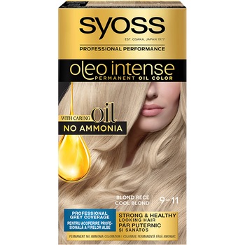 Vopsea de par permanenta fara amoniac Syoss Color Oleo Intense 9-11 Blond Rece, 115 ml Vopsea de par permanenta fara amoniac Syoss Color Oleo Intense 9-11 Blond Rece, 115 ml