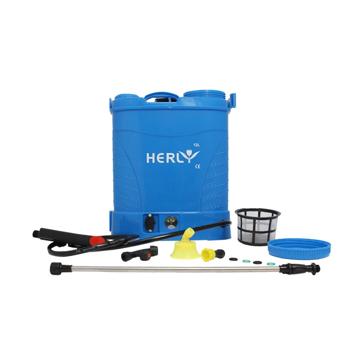 Pompa de stropit gradina cu acumulator Herly 12 L, 5 BAR, 12 V, Complet accesorizata, 15-19 plinuri