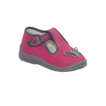 Incaltaminte panza, Daria, roz cu fluturas Incaltaminte panza, Daria, roz cu fluturas