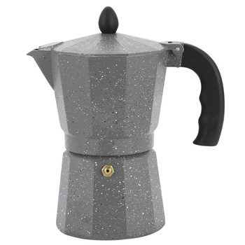 Espressor pentru aragaz Elekom, Aluminiu/Marmura, Gri, 500 ml Espressor pentru aragaz Elekom, Aluminiu/Marmura, Gri, 500 ml