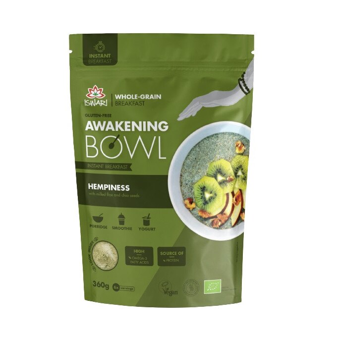 Mic dejun instant bio cu seminte in macinate si chia, Iswari, 360 g