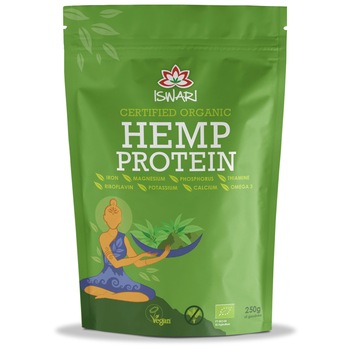 Pulbere proteica bio din canepa Iswari, 250 g Pulbere proteica bio din canepa Iswari, 250 g