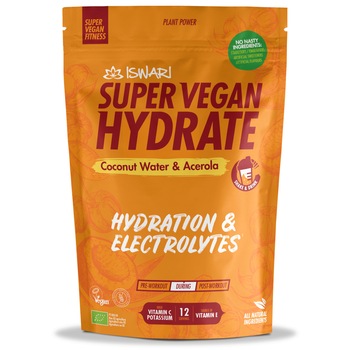 Hidrat Super Vegan bio(in efort) acerola si apa de cocos Iswari, 360 g Hidrat Super Vegan bio(in efort) acerola si apa de cocos Iswari, 360 g