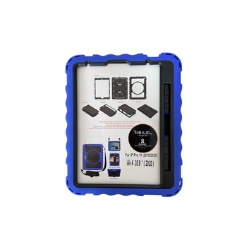 Husa de protectie din silicon dur pentru Apple iPad Air 4 2020 si iPad Pro 11 2018 , curea atasabila, suport tableta, Albastru, BBL1965 Husa de protectie din silicon dur pentru Apple iPad Air 4 2020 si iPad Pro 11 2018 , curea atasabila, suport tableta, Albastru, BBL1965