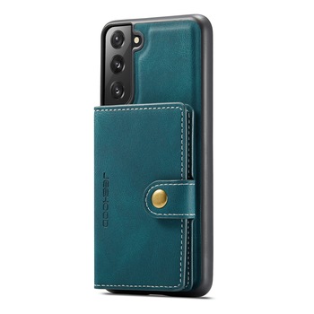 Husa pentru Samsung Galaxy S21, piele cu textura moale, back cover, mini portofel detasabil, CaseMe, Albastru Husa pentru Samsung Galaxy S21, piele cu textura moale, back cover, mini portofel detasabil, CaseMe, Albastru