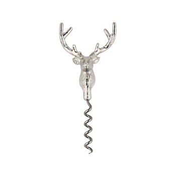 Tirbuson Luxury Jack Pyke, aliaj zinc, finisaj nichel lustruit, 14 cm, argintiu, model cerb Tirbuson Luxury Jack Pyke, aliaj zinc, finisaj nichel lustruit, 14 cm, argintiu, model cerb