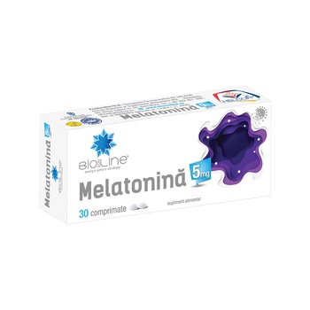 Melatonina 5 mg, 30 comprimate, BioSunLine Melatonina 5 mg, 30 comprimate, BioSunLine