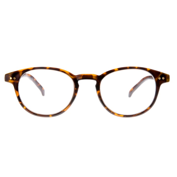 Ochelari de vedere cu protectie de calculator, Icon Eyewear, Unisex, TFD003 +0.00, Standard Cu contur, Oval, Maro