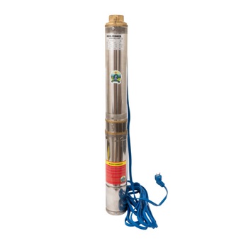 Pompa de adancime Micul Fermier 90 QJD, Putere 1100 W, Inaltime de refulare 120 M, Debit 3000 L/H, 100% Cupru, 10 cm diametru Pompa de adancime Micul Fermier 90 QJD, Putere 1100 W, Inaltime de refulare 120 M, Debit 3000 L/H, 100% Cupru, 10 cm diametru