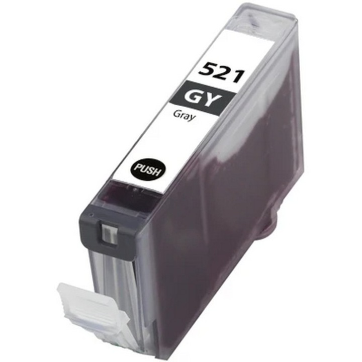 Cartus cerneala (inkjet) TIN compatibil cu CANON CLI-521 Grey - 1370 pagini (10.5 ml - capacitate mare)
