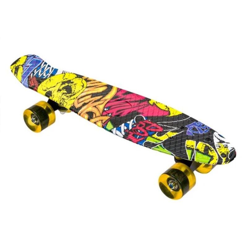 Skateboard aluminiu cu graffiti design, SG, 56x14 cm