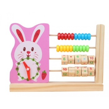 Jucarie educativa numaratoare cu operatii matematice si ceas - Iepuras Jucarie educativa numaratoare cu operatii matematice si ceas - Iepuras