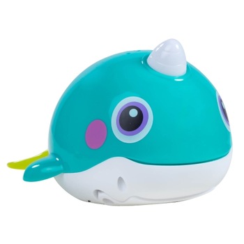 Jucarie de baie balena Imaginarium Glu-glu Swimmer Whale, inoata, lumineaza si arunca apa Jucarie de baie balena Imaginarium Glu-glu Swimmer Whale, inoata, lumineaza si arunca apa