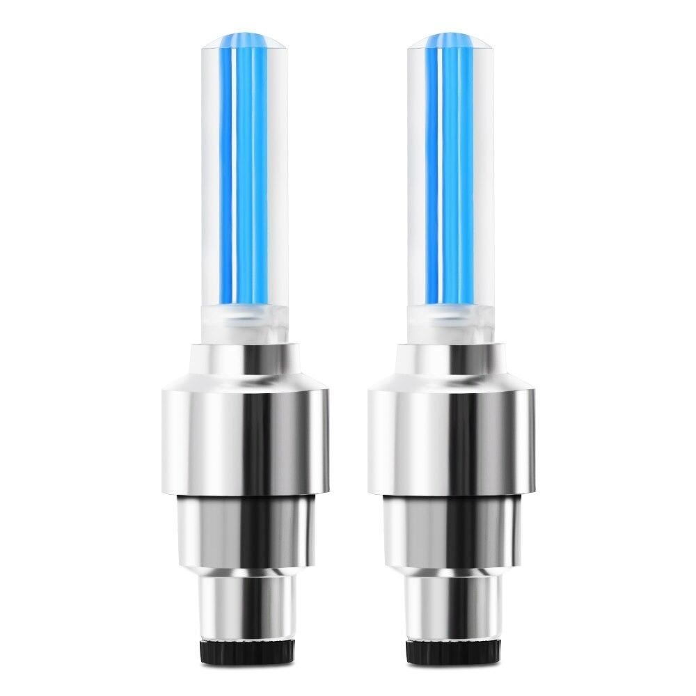 Lumini ornamentale cu led pentru roti masina, motocicleta, bicicleta, albastru neon, set 2 buc