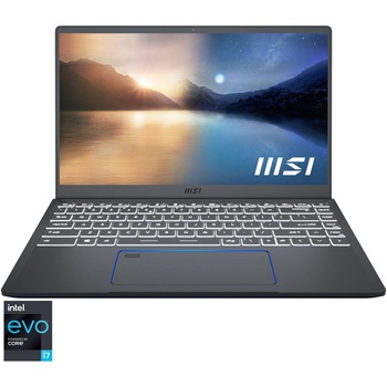 Laptop ultraportabil MSI Prestige 14 EVO cu procesor Intel COre i7-1185G7 pana la 4.80 GHz, 14 Laptop ultraportabil MSI Prestige 14 EVO cu procesor Intel COre i7-1185G7 pana la 4.80 GHz, 14