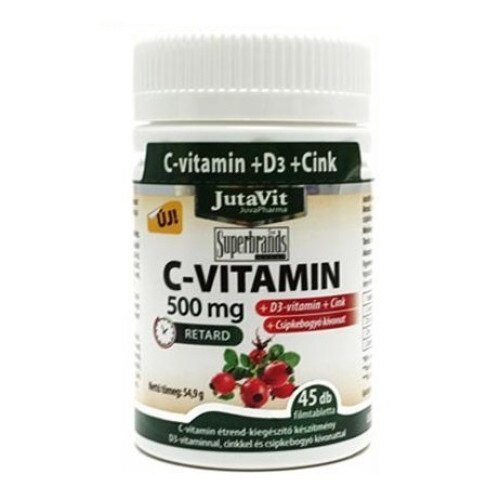 Vitamina C, Jutavit, 500 mg, 45 tablete