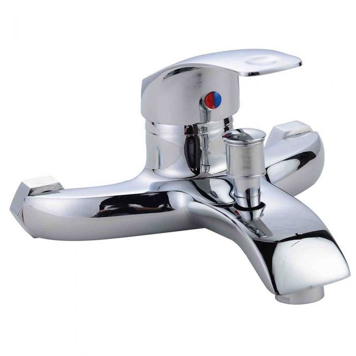 Baterie cada si dus Fabiano, finisaj cromat, design modern