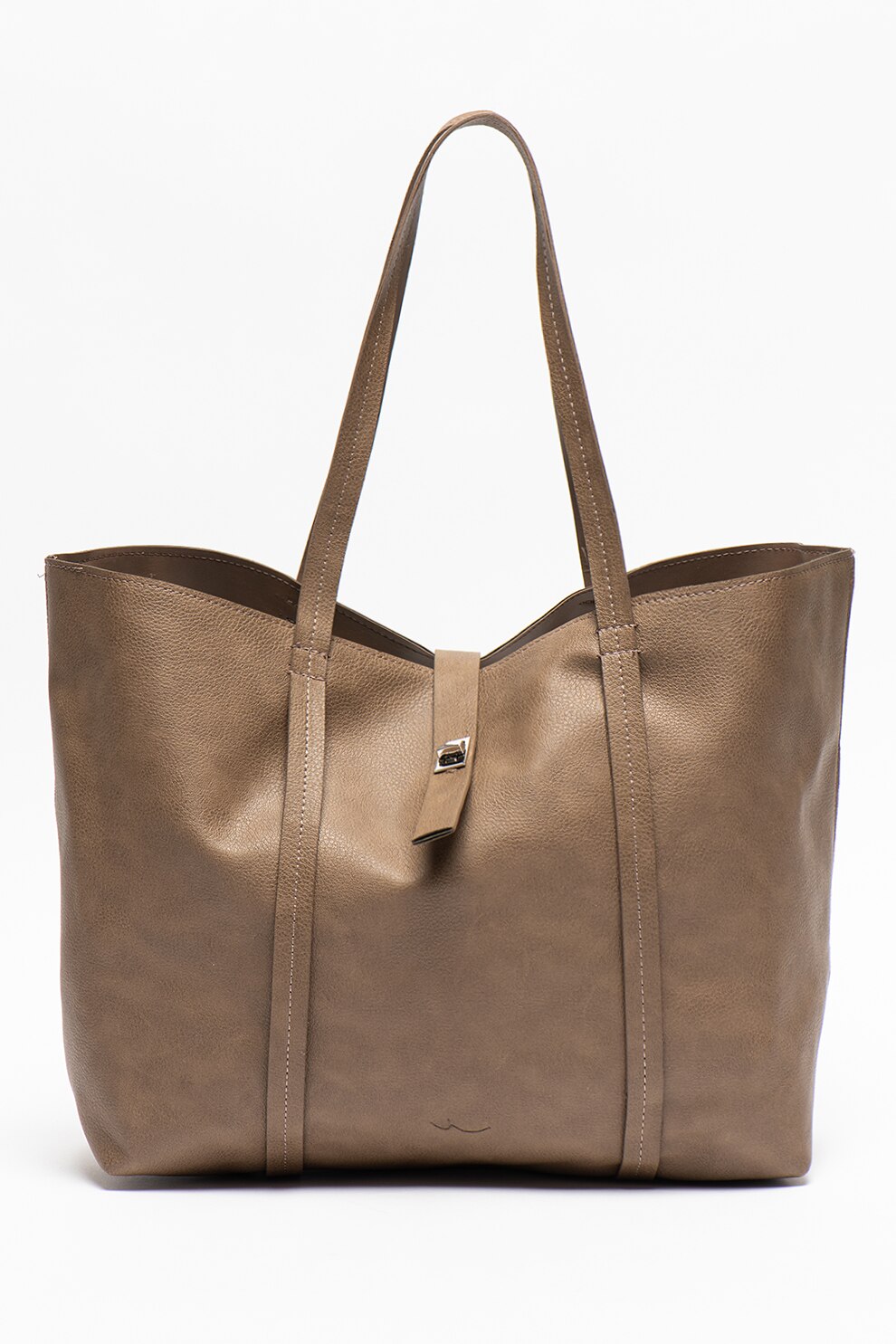 LTB, Geanta shopper de piele ecologica Lekoba, Taupe