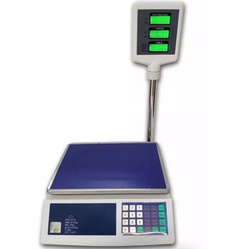 Cantar electronic comercial ACS C24, 6/15 kg, scala dubla, platan inox, afisaje iluminate, suport afisaj client Cantar electronic comercial ACS C24, 6/15 kg, scala dubla, platan inox, afisaje iluminate, suport afisaj client