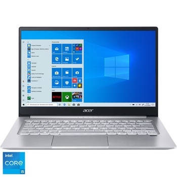 Laptop ultraportabil Acer Swift 3 SF314-59 cu procesor Intel Core i5-1135G7 pana la 4.20 GHz, 14 Laptop ultraportabil Acer Swift 3 SF314-59 cu procesor Intel Core i5-1135G7 pana la 4.20 GHz, 14