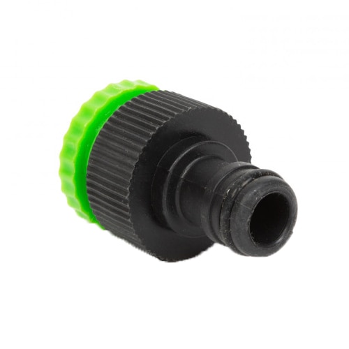 Racord pentru robinet Garden of Eden 11355B, 1/2”- 3/4”, 19 mm - 24 mm diametru interior, verde/negru