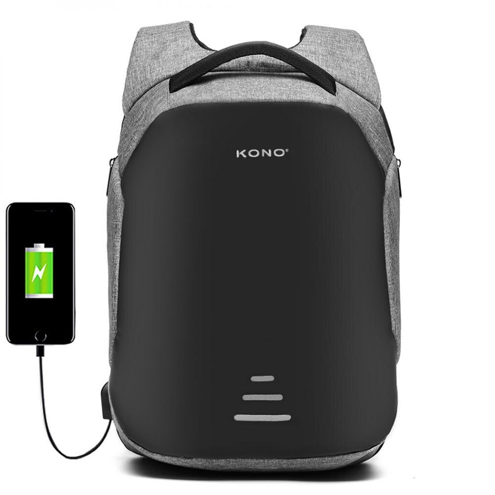 Rucsac barbati Smart laptop Antonio, Negru/Gri