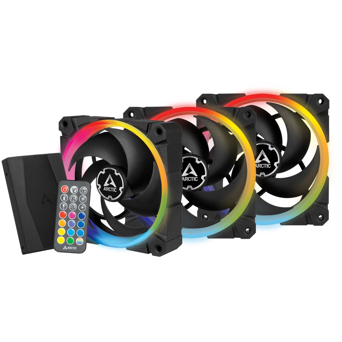 Ventilator ARCTIC BioniX P120 A-RGB ( pachet 3 ventilatoare + Controller ), 120mm