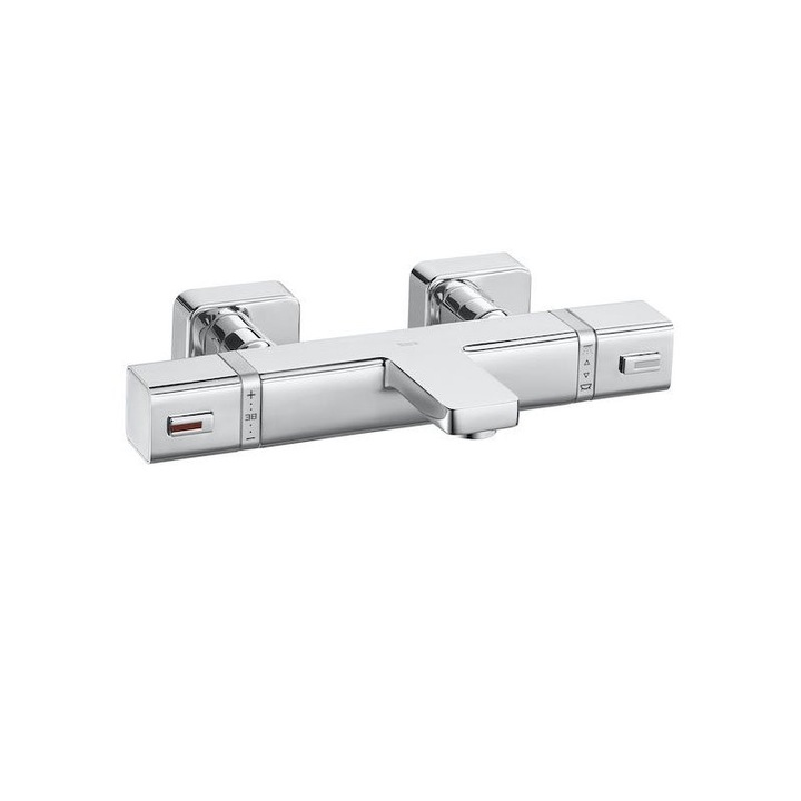 Baterie sanitara, ROCA, Montaj perete, Pentru dus, Crom