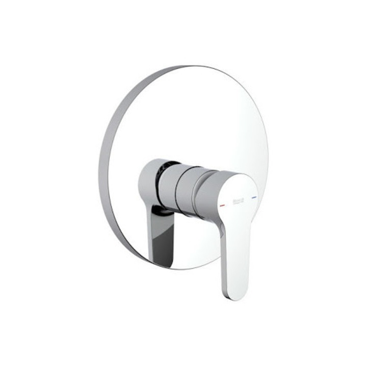 Baterie Roca Arola Rotunda, Incorporata, Unitate exterioara si interioara, Pentru cada/dus, Crom