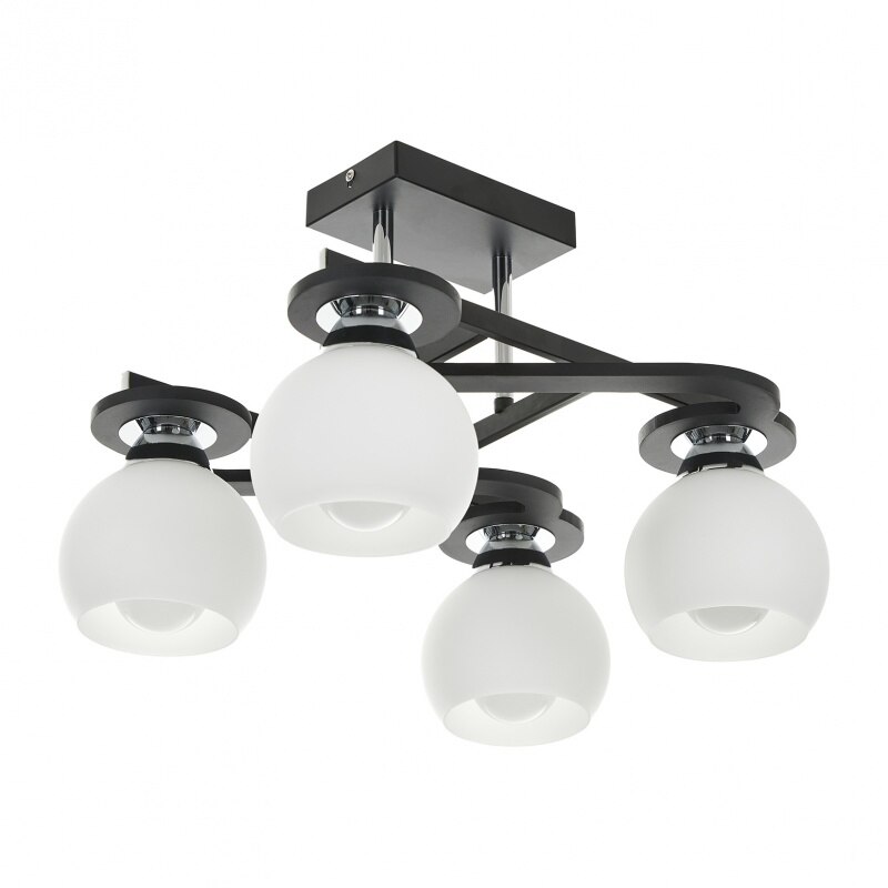 Lustra Ovid, negru, 4xe27, 2285/4