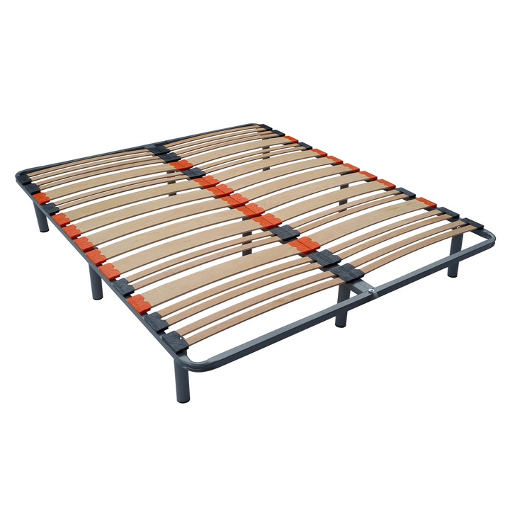 Подматрачна рамка Sleep On Евро Лукс подсилена с метални крака, Бук,120 X 200 см