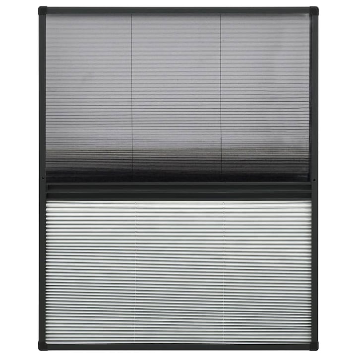 vidaXL alumínium pliszé ablakszúnyogháló árnyékolóval 60 x 80 cm