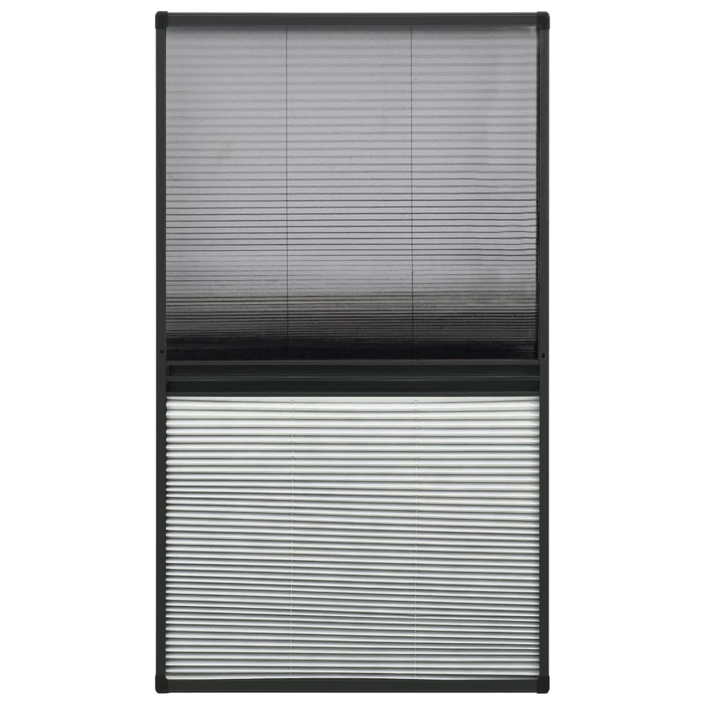 Plasa cu umbrar de fereastra pentru insecte vidaXL, Fibra de sticla, 60 x 160 cm, Antracit