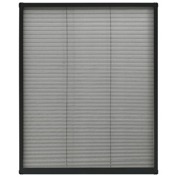 Ecran plasa pentru fereastra tip plisse vidaXL, Fibra de sticla, 80 x 100 cm, Antracit/Negru Ecran plasa pentru fereastra tip plisse vidaXL, Fibra de sticla, 80 x 100 cm, Antracit/Negru