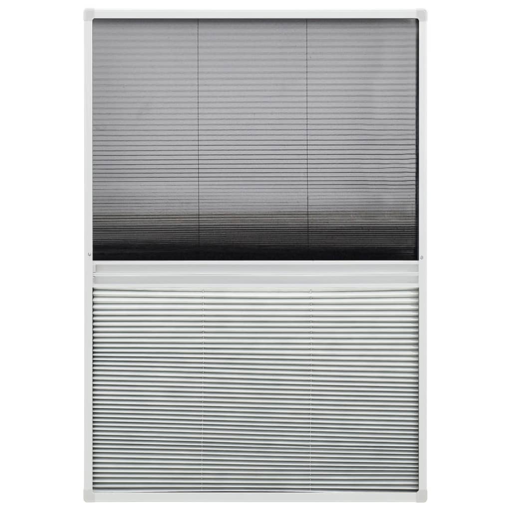 Plasa cu umbrar de fereastra pentru insecte vidaXL, Fibra de sticla, 100 x 160 cm, Alb