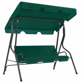 Balansoar de gradina, vidaXL, Tesatura, 170 x 110 x 153 cm, Verde Balansoar de gradina, vidaXL, Tesatura, 170 x 110 x 153 cm, Verde