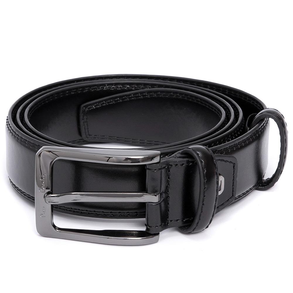 Curea barbati din piele naturala Pierre Cardin GCB317, Negru, Negru