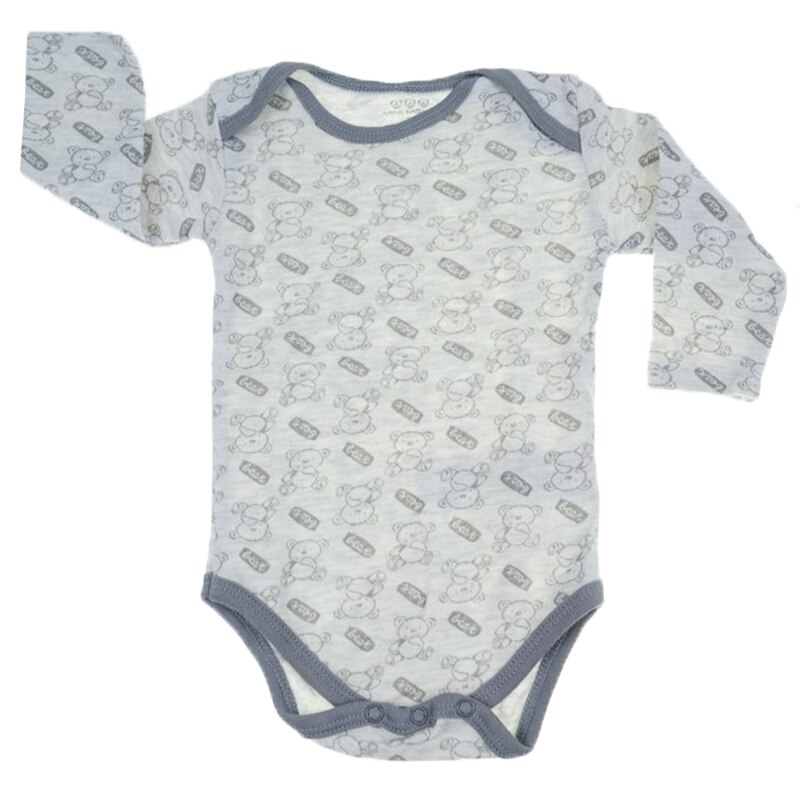 Body cu maneca lunga pentru bebelusi E Plus M 59754G, Gri