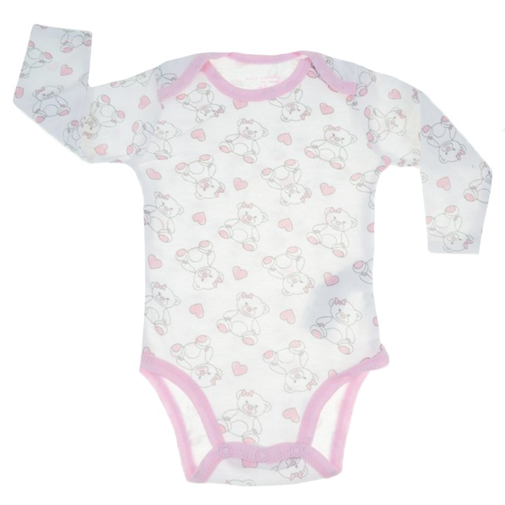 Body cu maneca lunga pentru fete E Plus M 51013137RZ, Roz