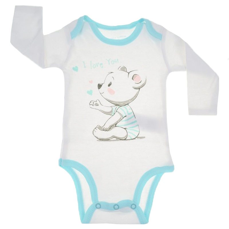 Body cu maneca lunga pentru baieti E Plus M 51013137, Alb