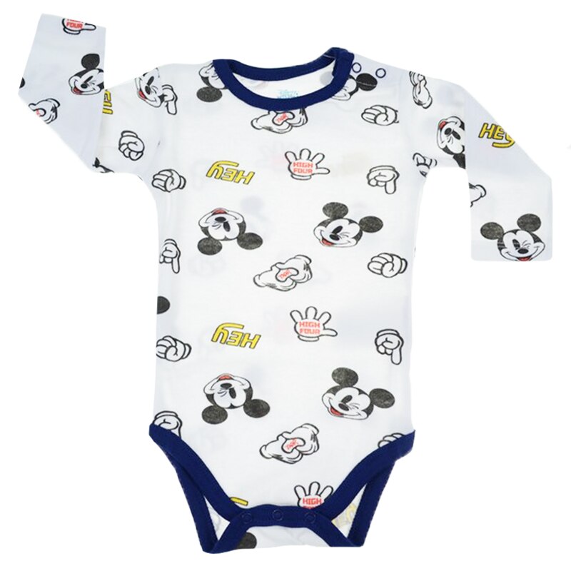 Body cu maneca lunga pentru baieti E Plus M Mickey Mouse 51013921, Alb