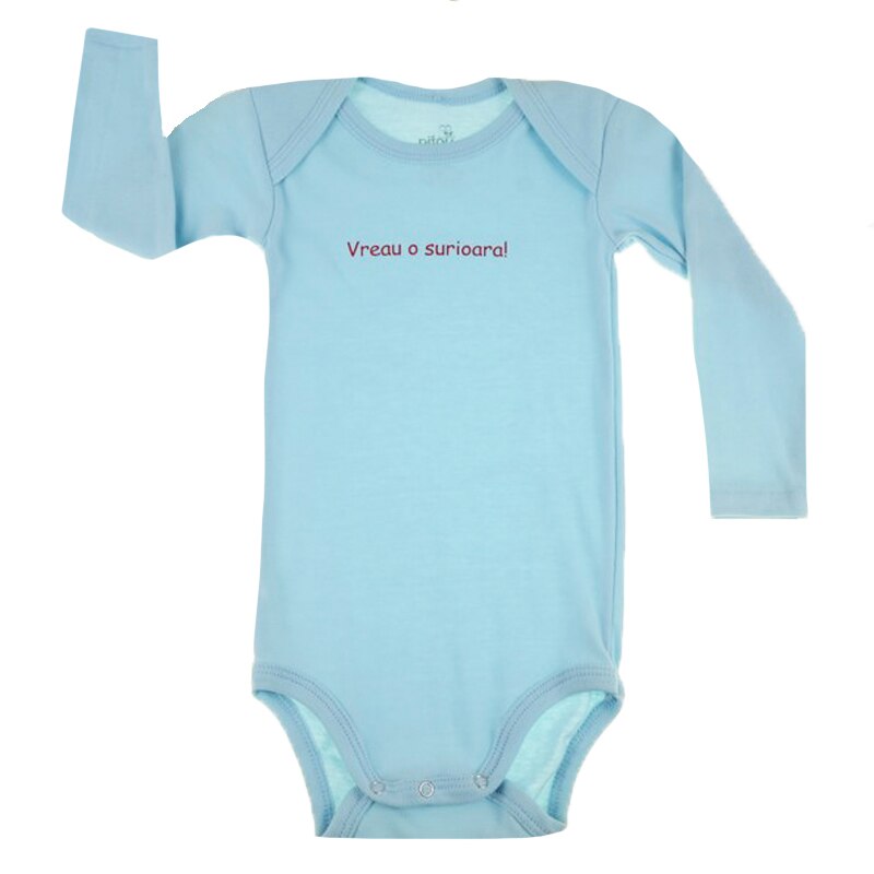 Body cu maneca lunga pentru baieti Pifou Model 6 ML6A-1, Albastru, 86-89 cm