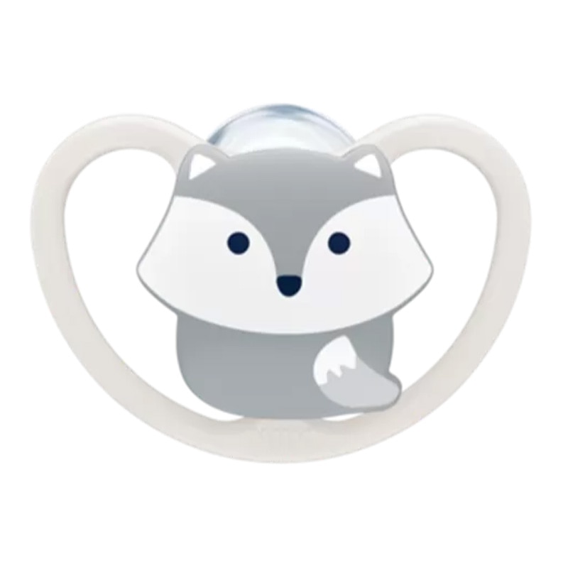 Suzeta ortodontica din silicon Nuk Space 730331-3, Gri 0-6 luni